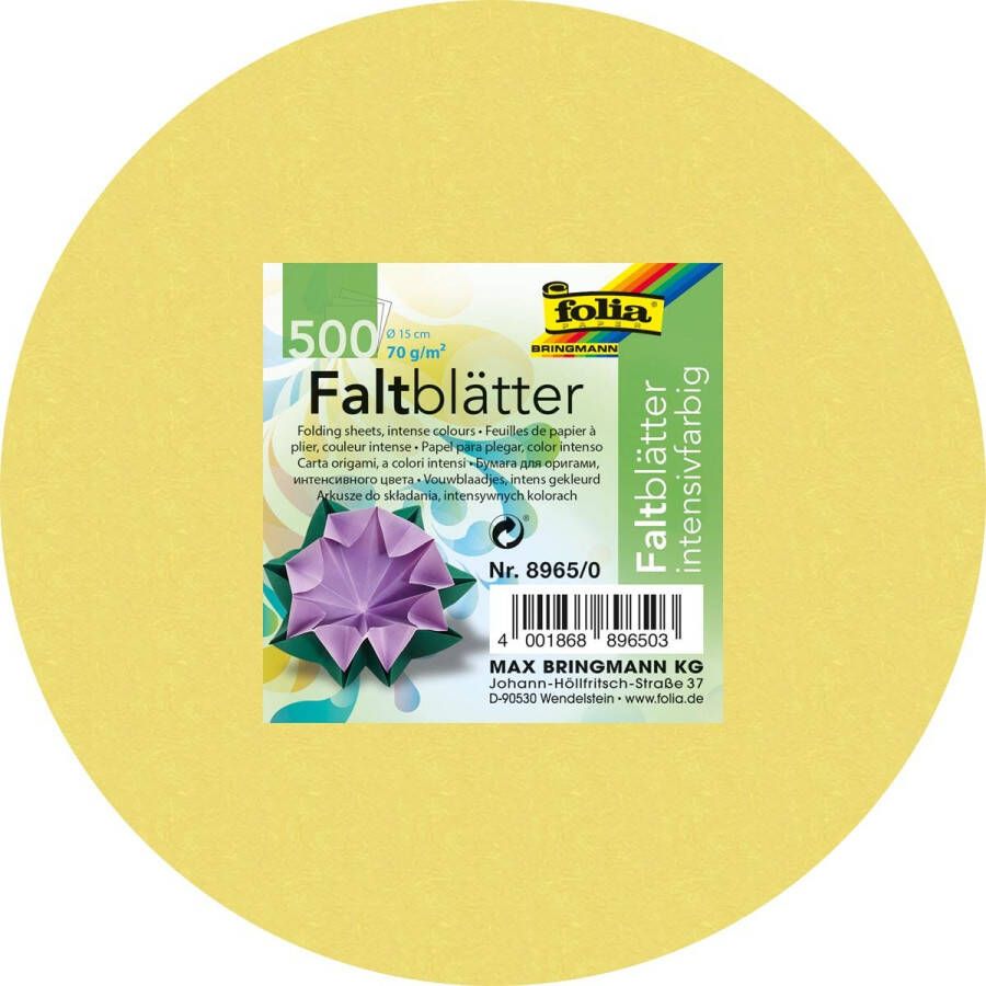 Folia vouwblaadjes diameter 15 cm pak van 500 blaadjes