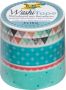 Folia washi tape pastel pak met 4 stuks in geassorteerde kleuren - Thumbnail 1