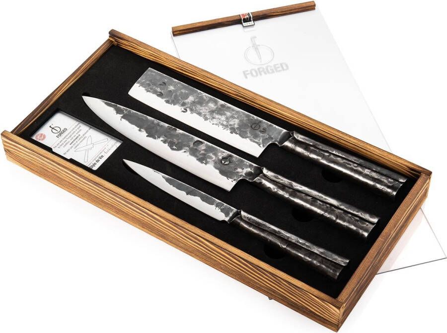 Forged Brute keukenmesset doos van 3 stuks