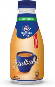 Friesche Vlag Goudband koffiemelk fles van 300 ml