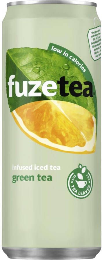 Fuze tea frisdrank niet-bruisend sleek blik van 33 cl pak van 24 stuks groene thee