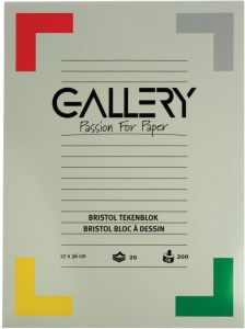 Gallery Bristol tekenblok ft 27 x 36 cm 200 g mÂ² blok van 20 vel