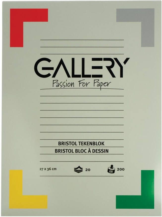 Gallery Bristol tekenblok ft 27 x 36 cm 200 g mÃÂ² blok van 20 vel