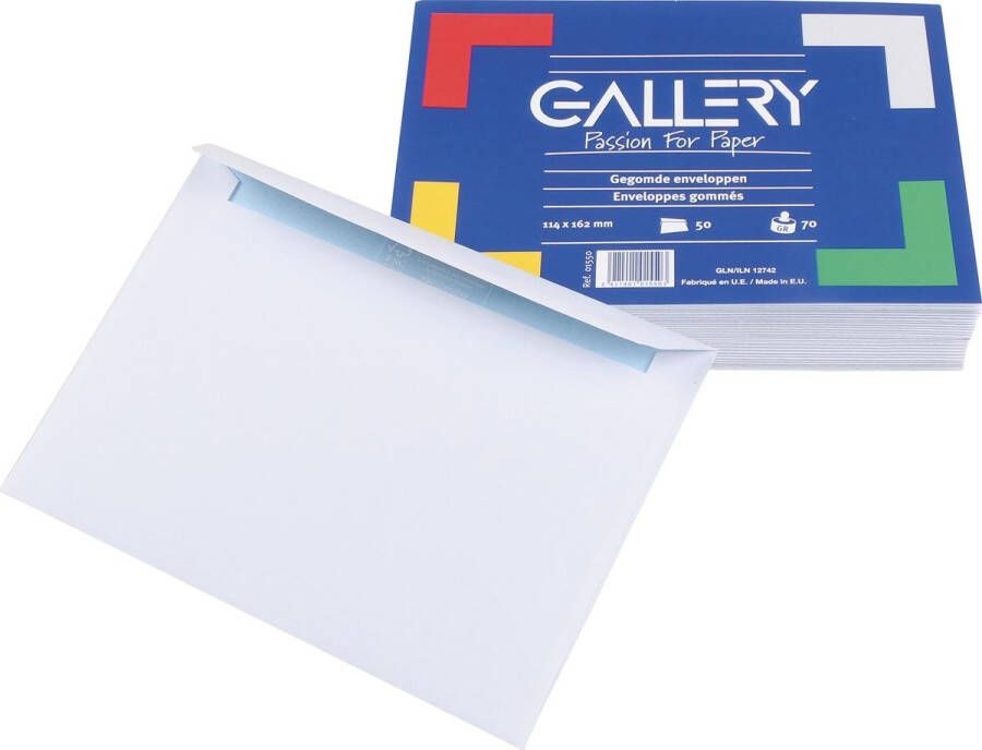 Gallery enveloppen ft 114 x 162 mm gegomd pak van 50 stuks