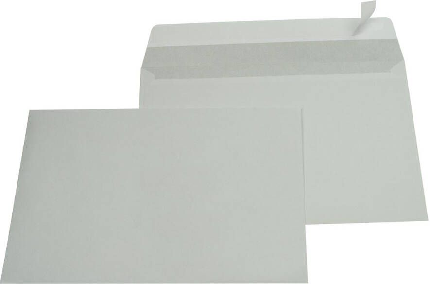 Gallery enveloppen ft 162 x 229 mm stripsluiting binnenzijde grijs doos van 500 stuks