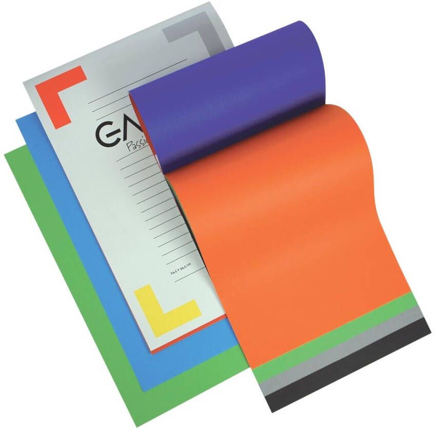 Gallery gekleurd tekenpapier Multicolor ft 21 x 29 7 cm (A4) 120 g mÃÂ² blok van 20 vel
