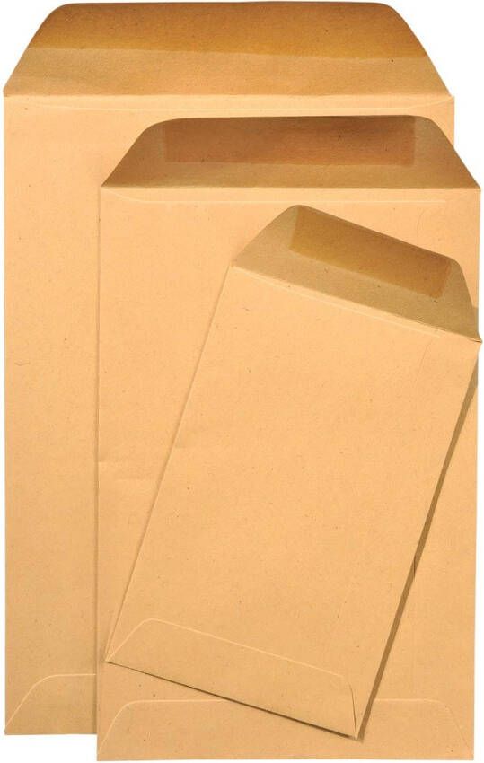Gallery loonzakjes ft 114 x 162 mm gegomd bruine kraft doos van 1000 stuks
