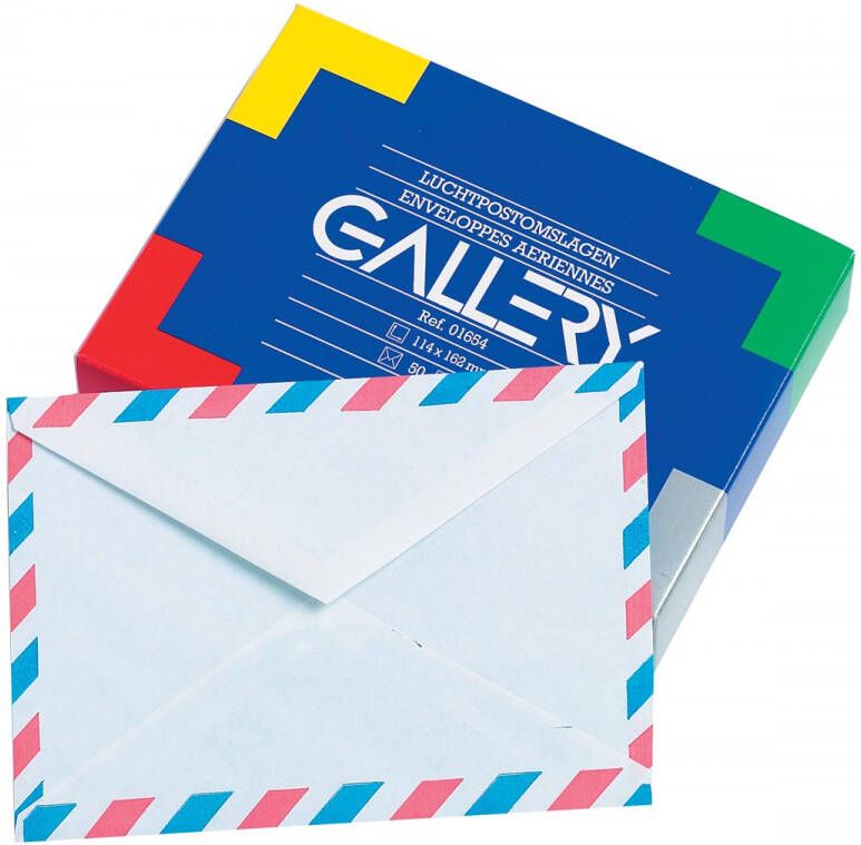 Gallery luchtpostenveloppen, ft 114 x 162 mm, gegomd, doos van 50 stuks online kopen