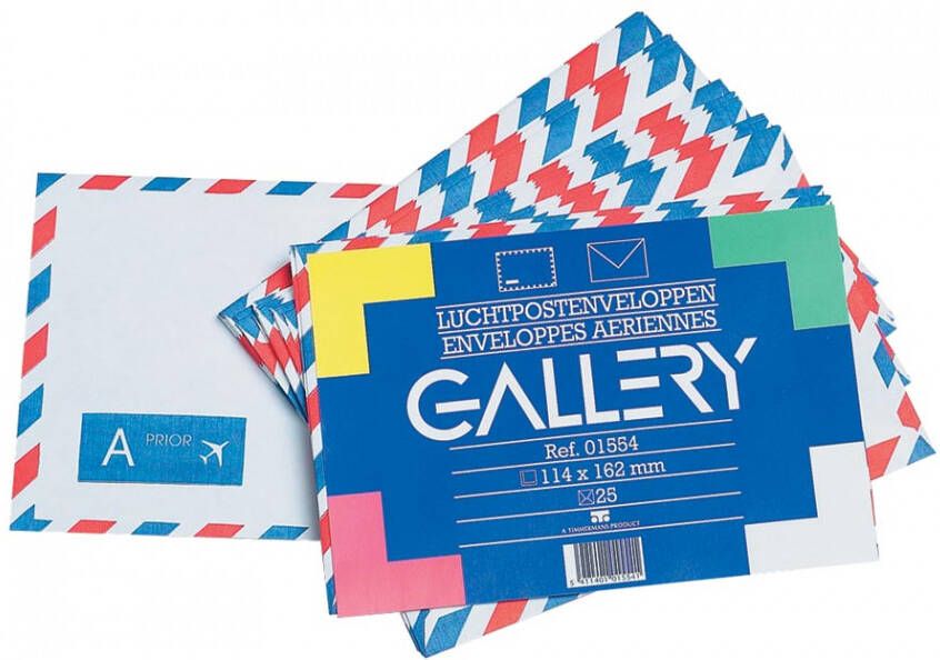 Gallery luchtpostenveloppen, ft 114 x 162 mm, gegomd, pak van 25 stuks online kopen