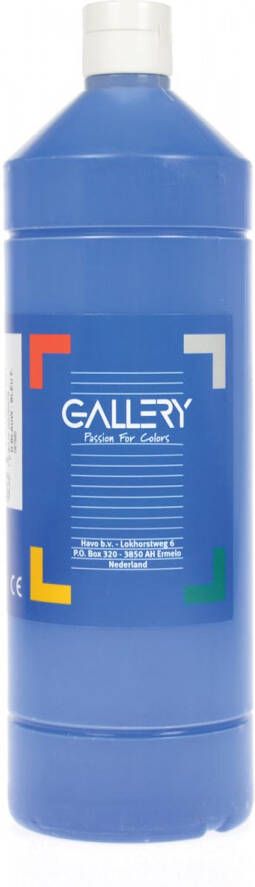 Gallery Plakkaatverf flacon van 1.000 ml donkerblauw