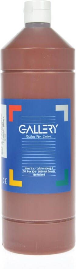 Gallery Plakkaatverf flacon van 1.000 ml donkerbruin