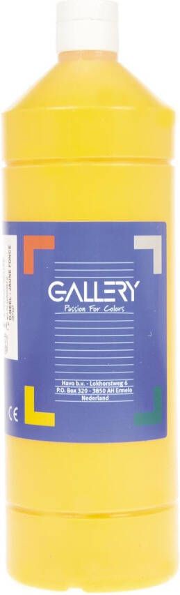 Gallery Plakkaatverf flacon van 1.000 ml donkergeel