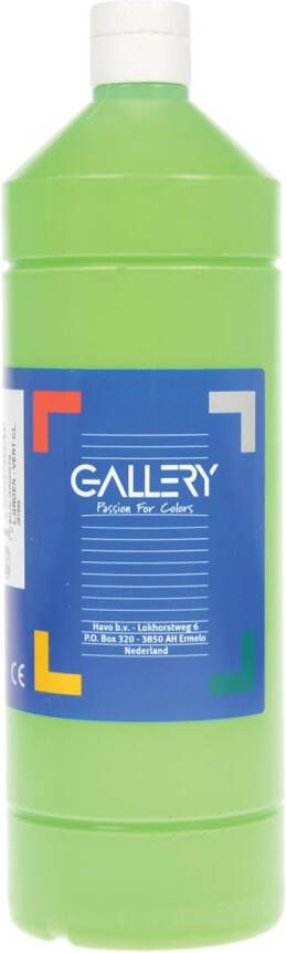Gallery Plakkaatverf flacon van 1000 ml lichtgroen