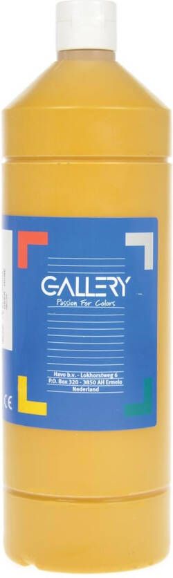 Gallery Plakkaatverf flacon van 1.000 ml oker