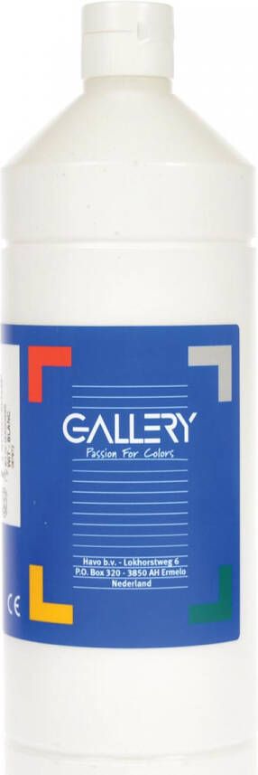 Gallery Plakkaatverf flacon van 1.000 ml wit