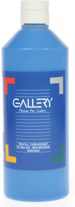 Gallery plakkaatverf flacon van 500 ml blauw