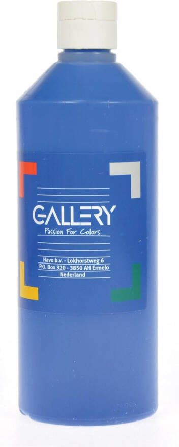 Gallery plakkaatverf flacon van 500 ml donkerblauw
