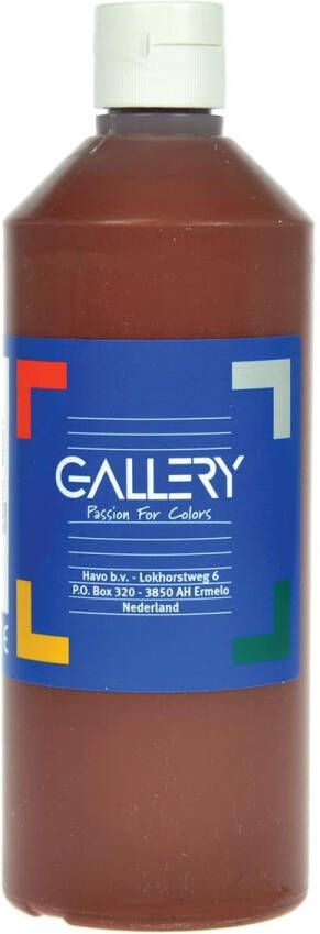 Gallery plakkaatverf flacon van 500 ml donkerbruin