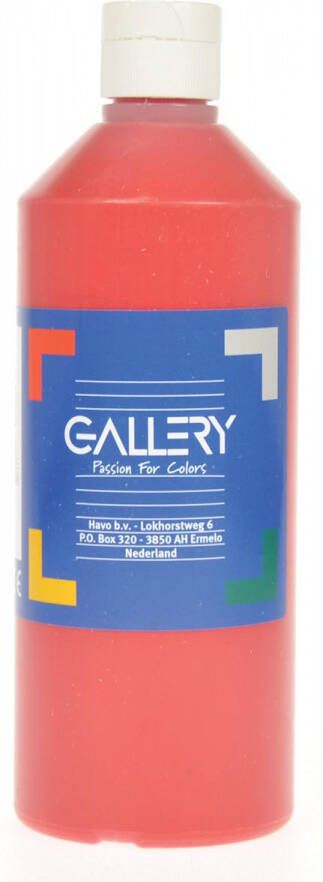 Gallery plakkaatverf flacon van 500 ml donkerrood