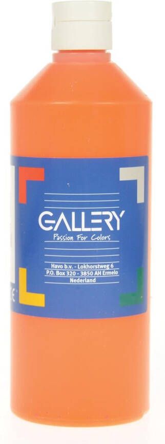 Gallery plakkaatverf flacon van 500 ml oranje