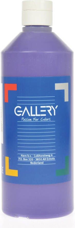 Gallery plakkaatverf flacon van 500 ml paars