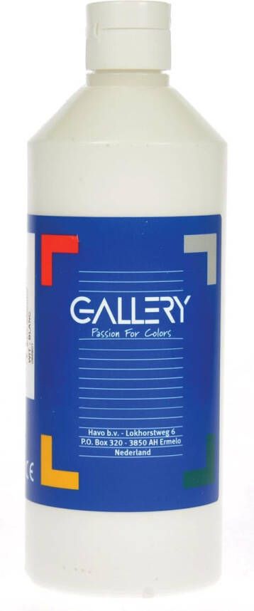 Gallery plakkaatverf flacon van 500 ml wit