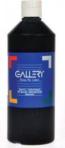 Gallery plakkaatverf flacon van 500 ml zwart