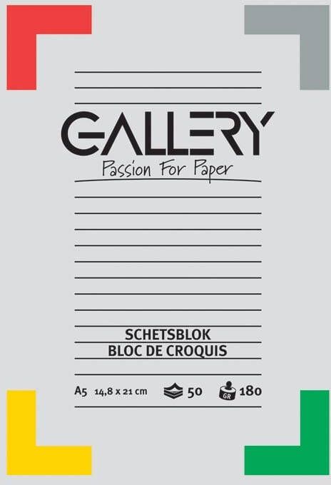 Gallery schetsblok ft 14 8 x 21 cm (A5) 180 g mÂ² blok van 50 vel