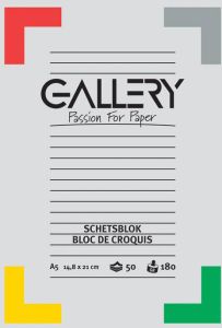 Gallery schetsblok ft 14 8 x 21 cm (A5) 180 g m² blok van 50 vel