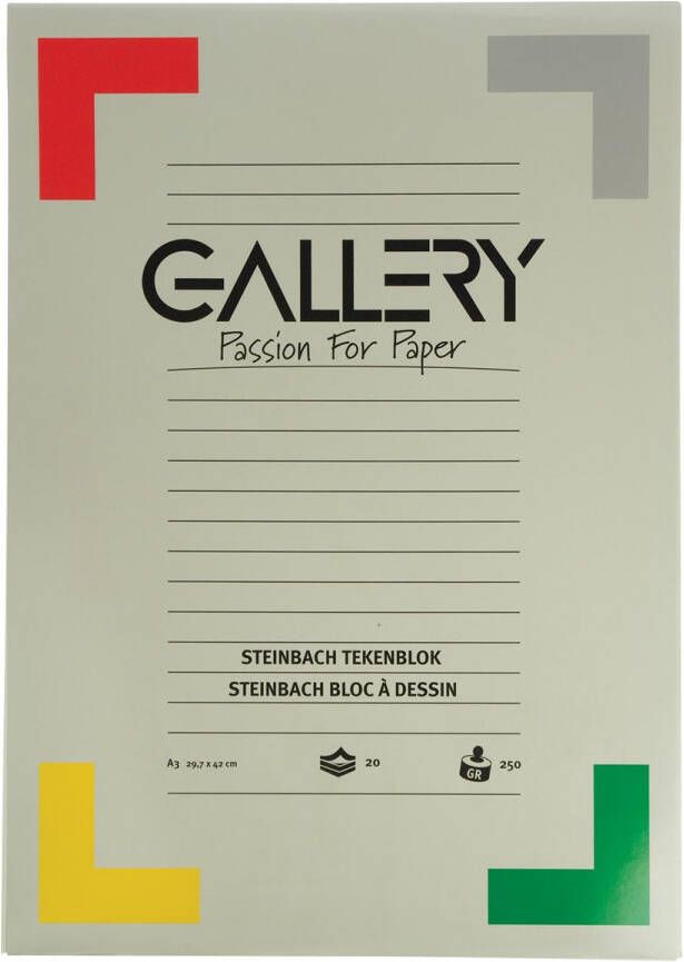 Gallery Steinbach tekenblok gekorreld ft 29 7 x 42 cm (A3) 250 g m² blok van 20 vel