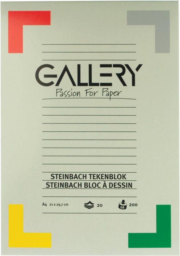 Gallery Steinbach tekenblok gekorreld ft 21 x 29 7 cm (A4) 200 g mÂ² blok van 20 vel