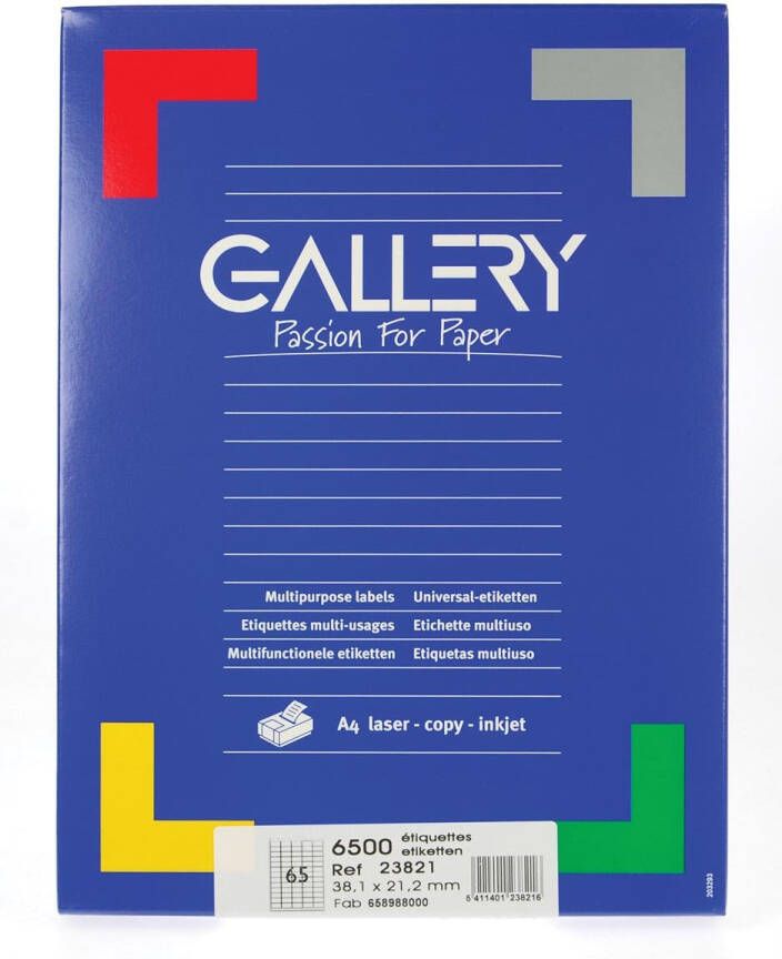 Gallery witte etiketten ft 38 1 x 21 2 mm (b x h) ronde hoeken doos van 6.500 etiketten