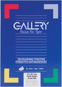 Gallery witte etiketten ft 52 5 x 29 7 mm (b x h) rechte hoeken doos van 4.000 etiketten