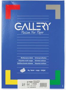Gallery witte etiketten ft 70 x 32 mm (b x h) rechte hoeken doos van 2.700 etiketten
