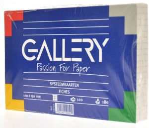 Gallery witte systeemkaarten ft 10 x 15 cm geruit 5 mm pak van 100 stuks