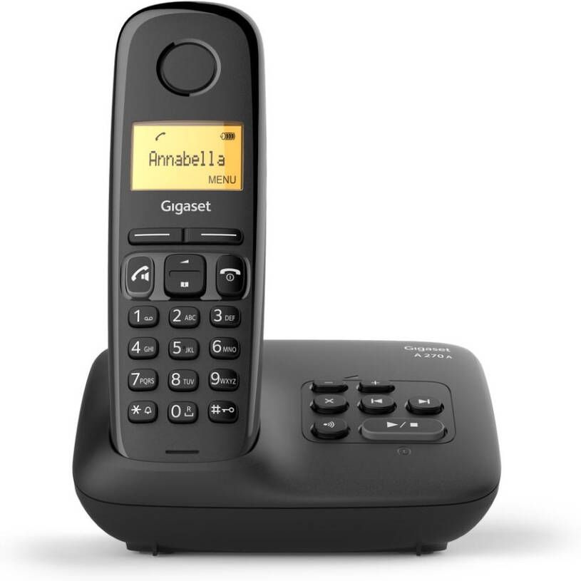 Gigaset A270A DECT draadloze telefoon met antwoordapparaat zwart