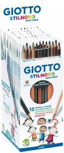 Giotto Stilnovo Skin Tones kleurpotloden ophangbaar kartonnen etui met 12 potloden