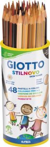 Giotto Stilnovo Skin Tones kleurpotloden pot van 48 stuks