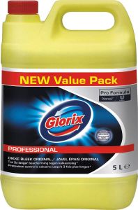 Glorix Pro Formula toiletreiniger dikke bleek Original met chloor fles van 5 l