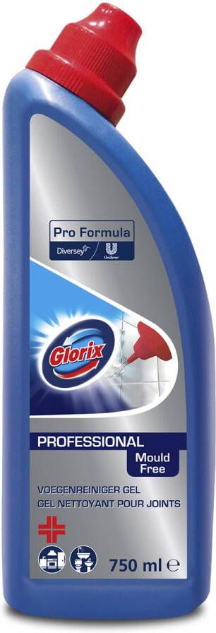 Glorix Pro Formula voegenreiniger gel fles van 750 ml