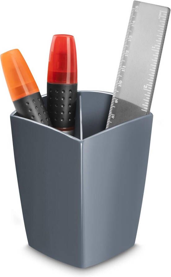 Gloss by CEP potloodbakje met 2 vakken grijs