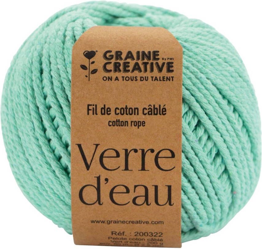 Graine Creative Graine CrÃ©ative MacramÃ© touw ft 2 5 mm x 80 m muntgroen