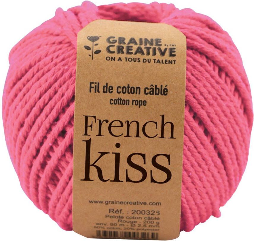 Graine Creative Graine CrÃ©ative MacramÃ© touw ft 2 5 mm x 80 m roze