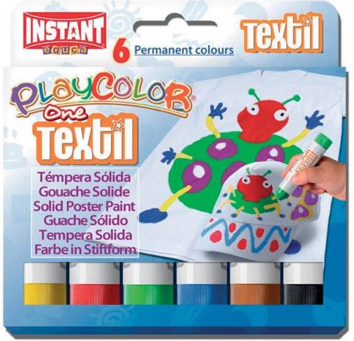 Graine Créative textielstick PlayColor One kartonnen etui van 6 kleuren