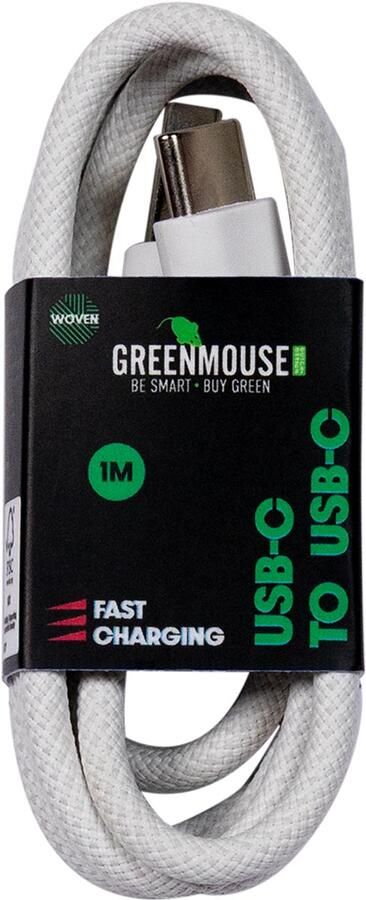 Green Mouse Kabel USB-C to USB-C data Woven 1m