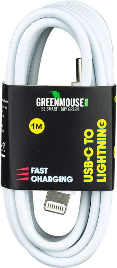 Greenmouse Lightning USB-C kabel USB-C naar 8-pin 1 m wit