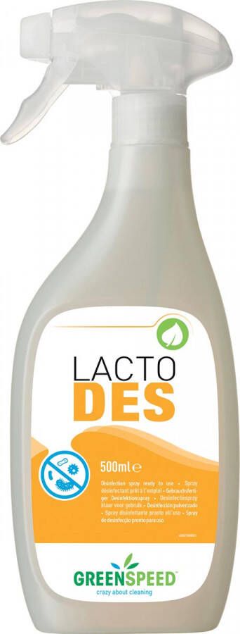 Greenspeed desinfectie Lacto Des geurloos flacon van 500 ml