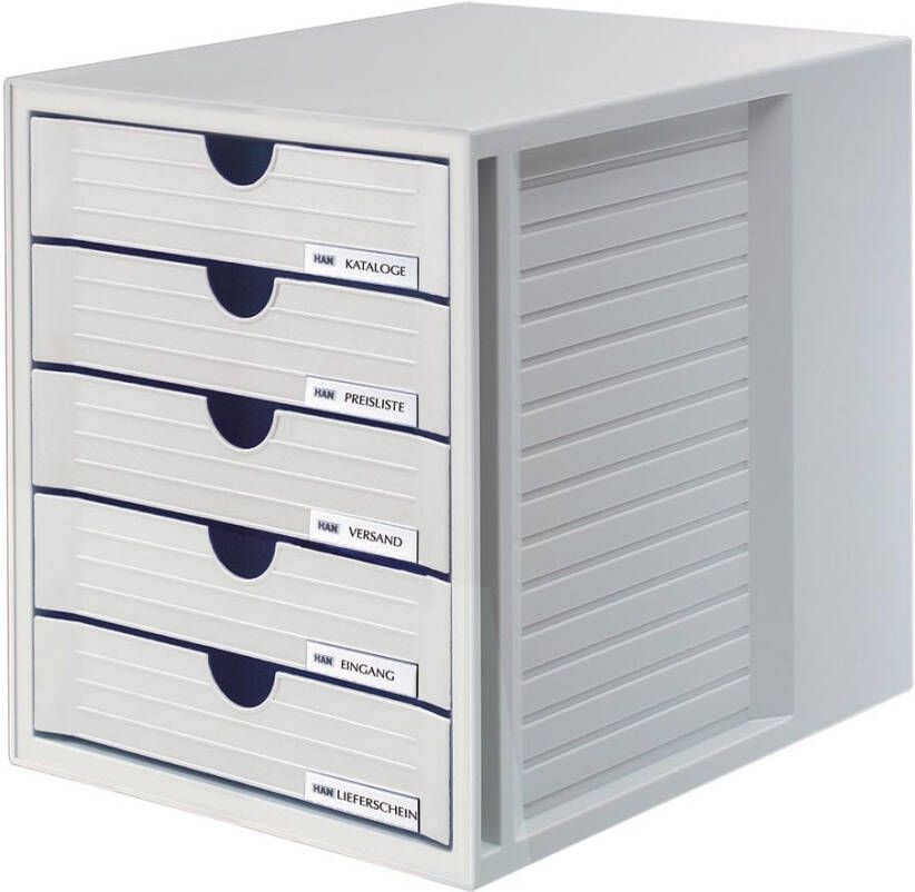 Han Ladenbox 1450-FO-11 5 laden met front grijs