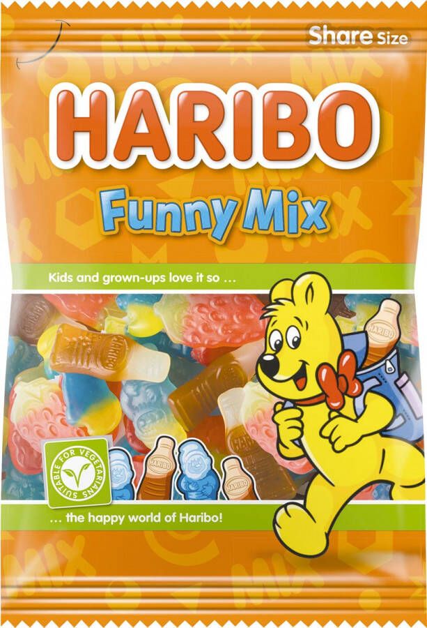 Haribo snoep funny-mix zak van 185 g