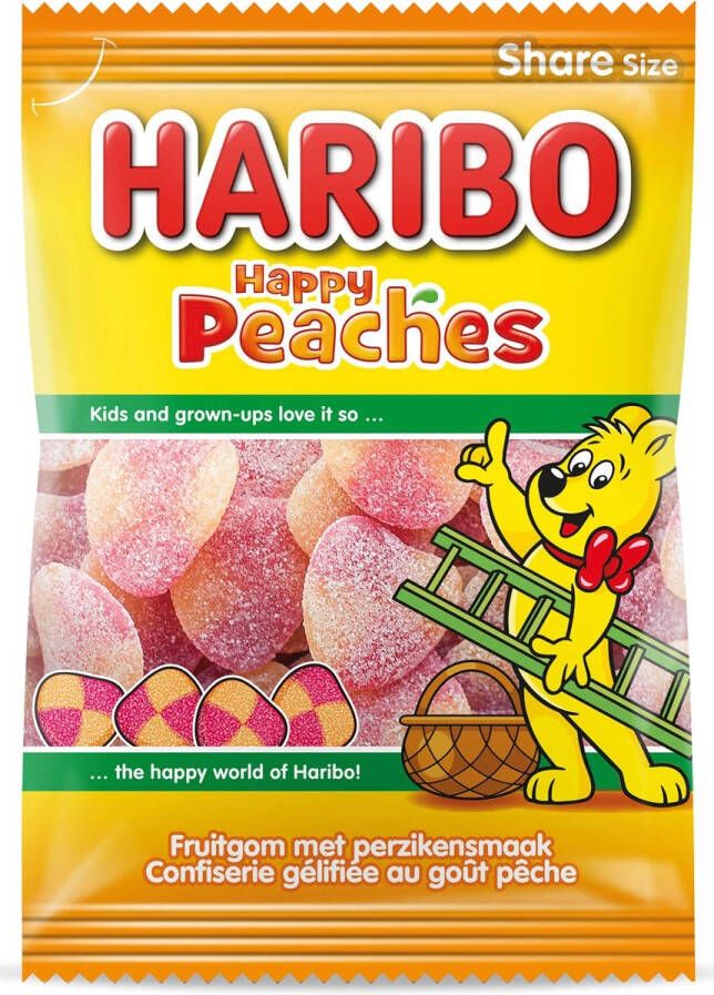 Haribo snoep perziken zak van 185 g